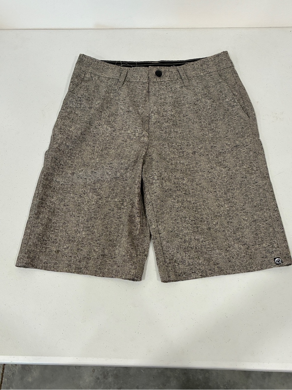 Free Planet boys Grey Heather Boardshorts / Hybrid Shorts Size 12 Zipper Pocket